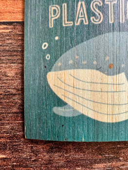 Preview: *NEU* Bambus Sticker " No Plastic Wal "